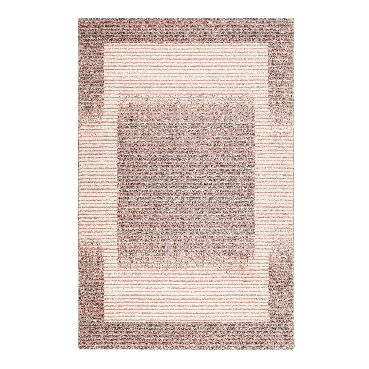 Tapis salon poil ras à relief sobre , VELVET FLOW rose, WECON HOME