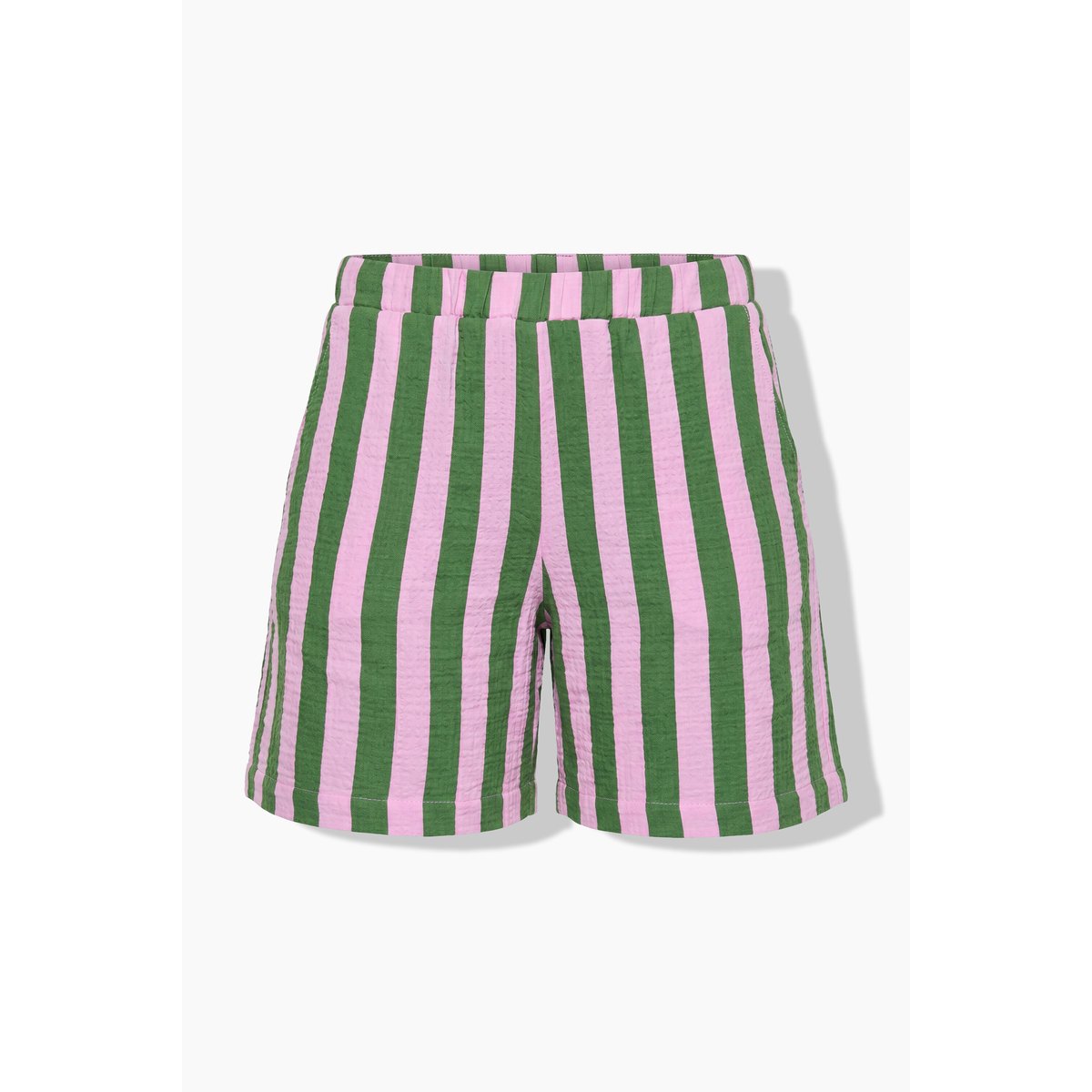 Short en mousseline à rayures rose vif clair, STUDIO UNTOLD