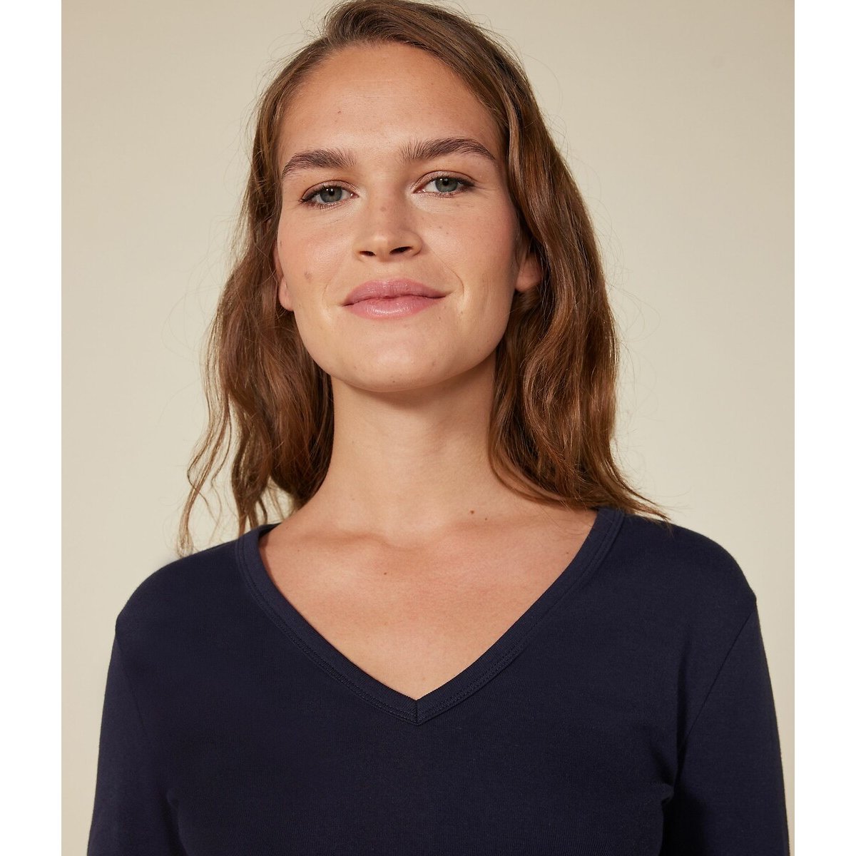 T-shirt l'Iconique manches longues marine, PETIT BATEAU