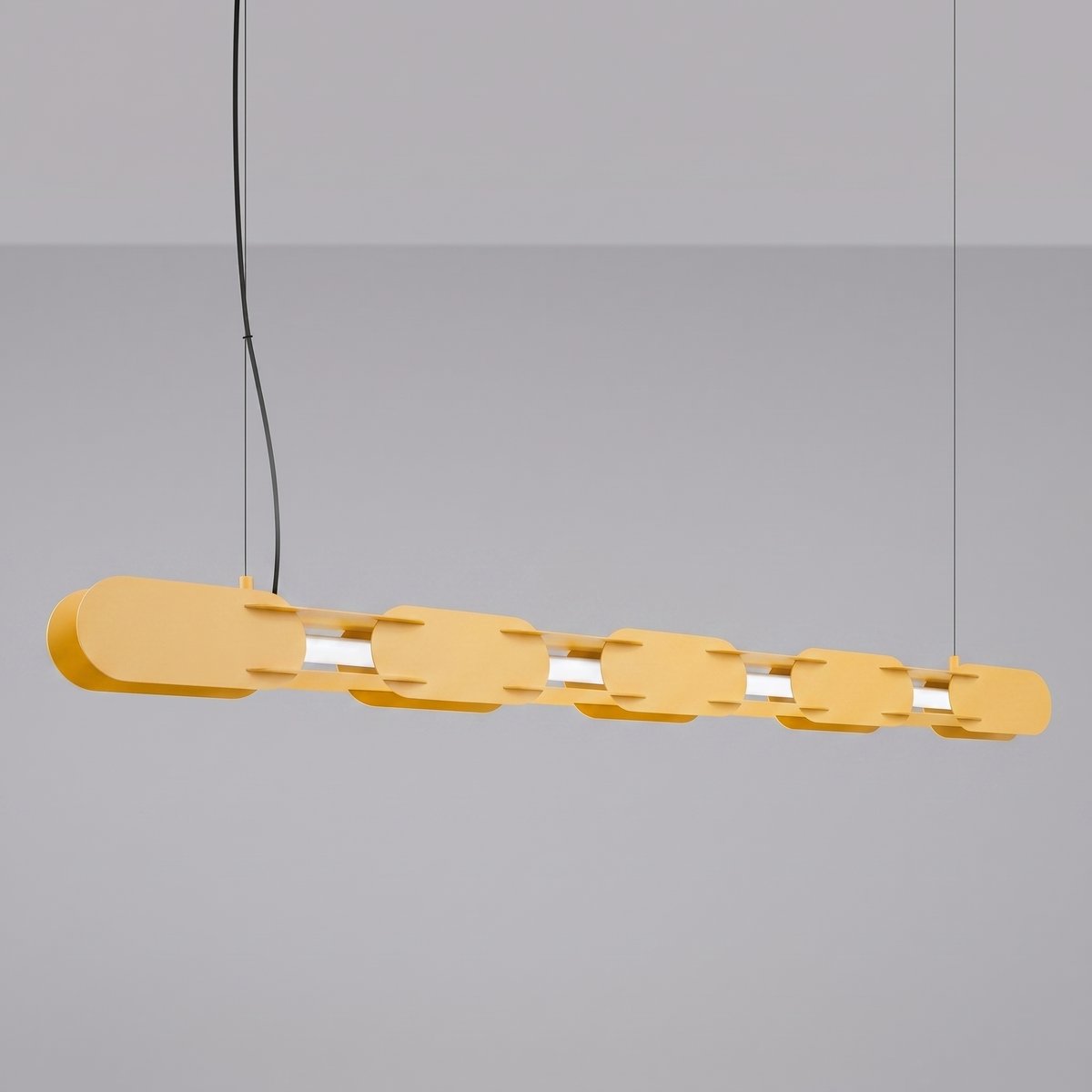 Suspension Acier Jaune LED 1 Chain jaune, EDEN