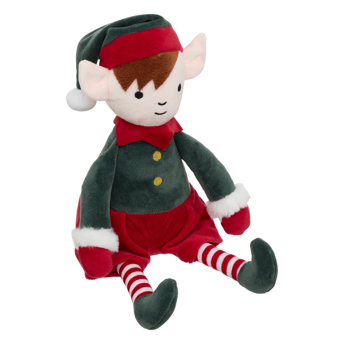 Peluche lutin de Noël vert, ATMOSPHERA