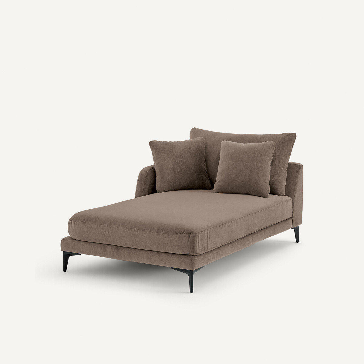 Méridienne en velours stone, MODERNISTE gris moka, EMMANUEL GALLINA X AM.PM