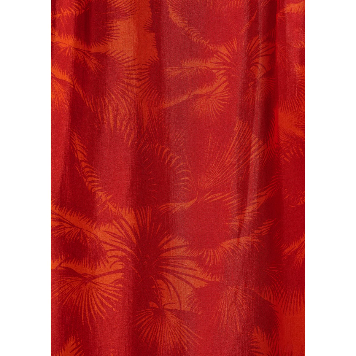 Robe longue en voile à imprimé fleuri orange, LA FEE MARABOUTEE