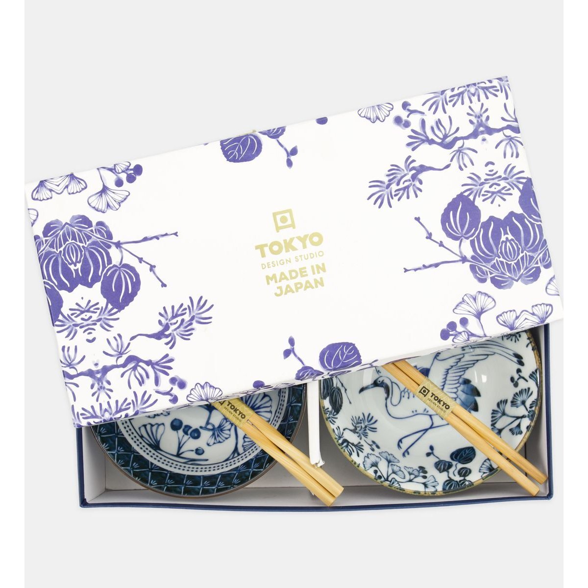 Coffret 2 bols à ramen bleu et blanc, TOKYO DESIGN STUDIO