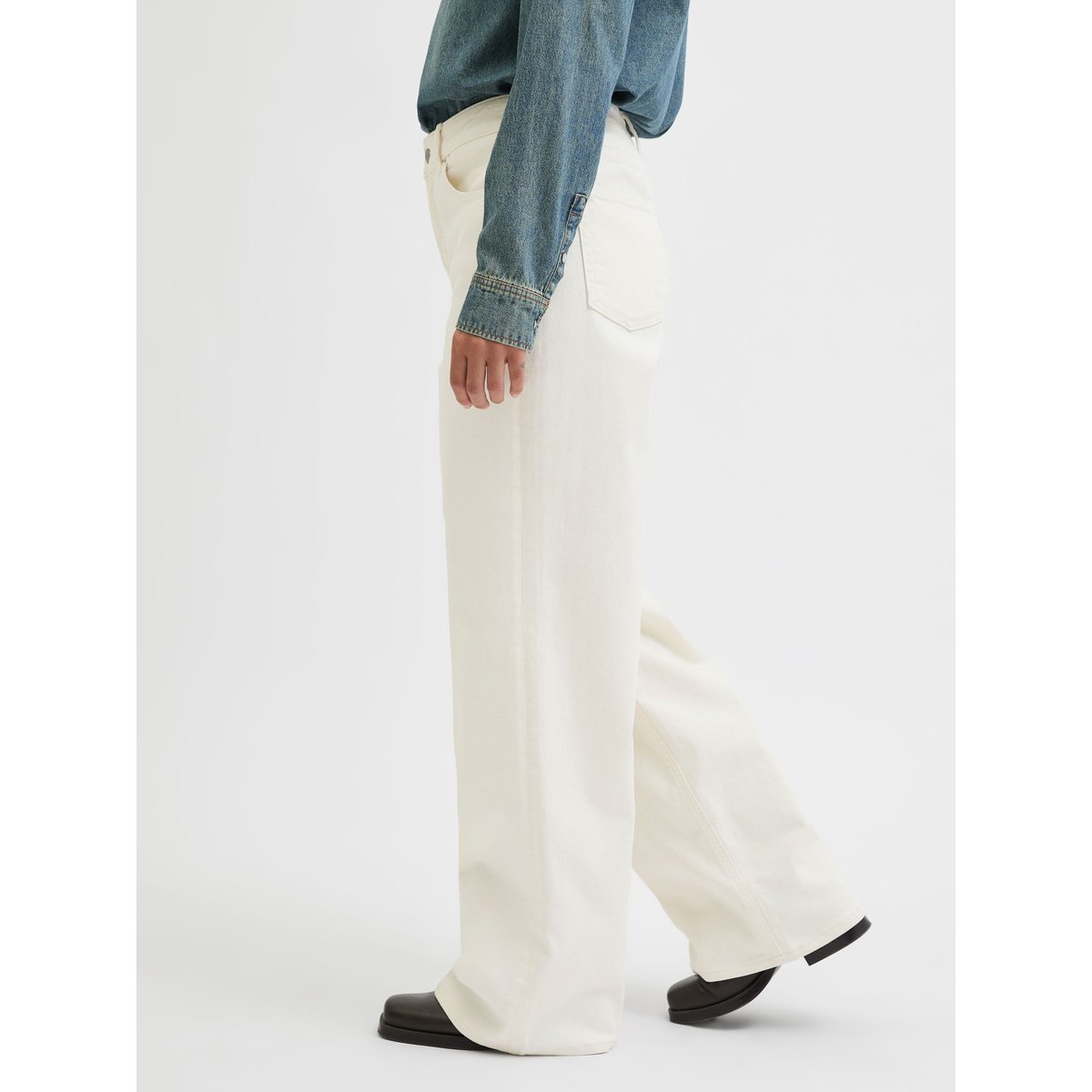 Jean À Coupe Large white denim, JJXX