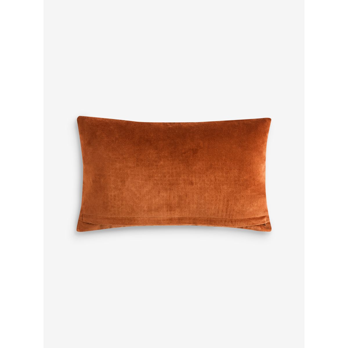 Coussin en velours orné de feuilles 30 x 50 orange, NEXT