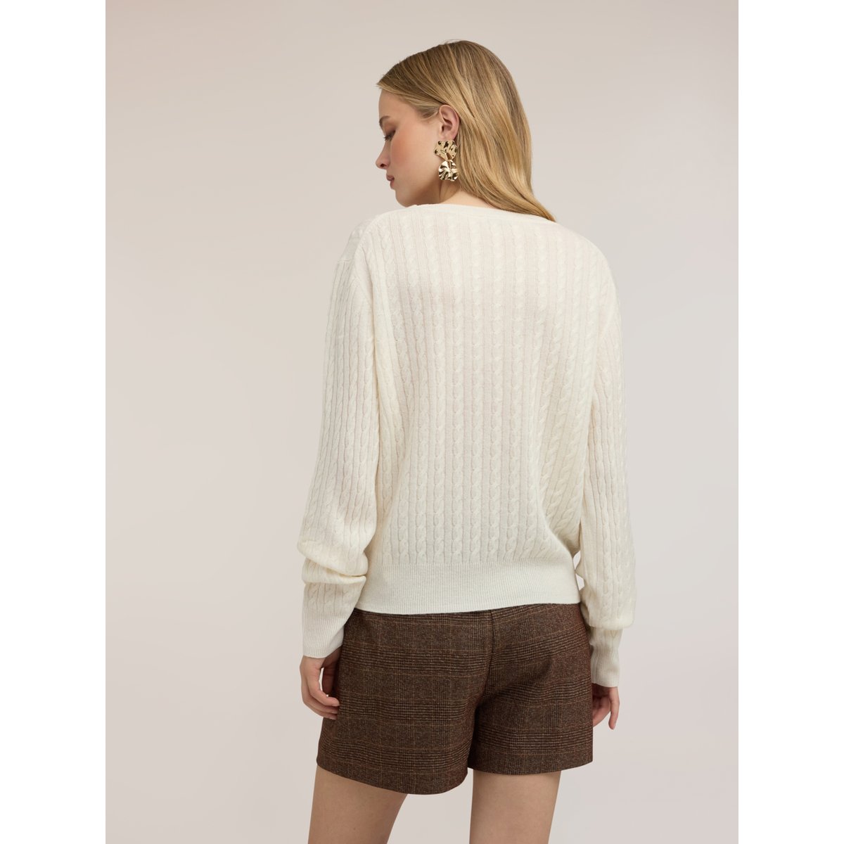 Pull à torsades blanc, MOTIVI