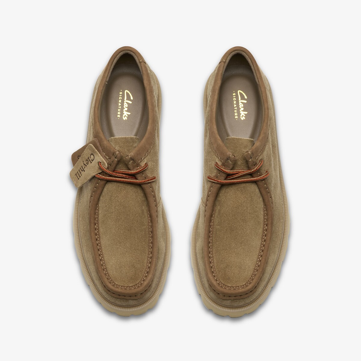 Chaussures derbies en cuir Cleyhill Seam sable, CLARKS