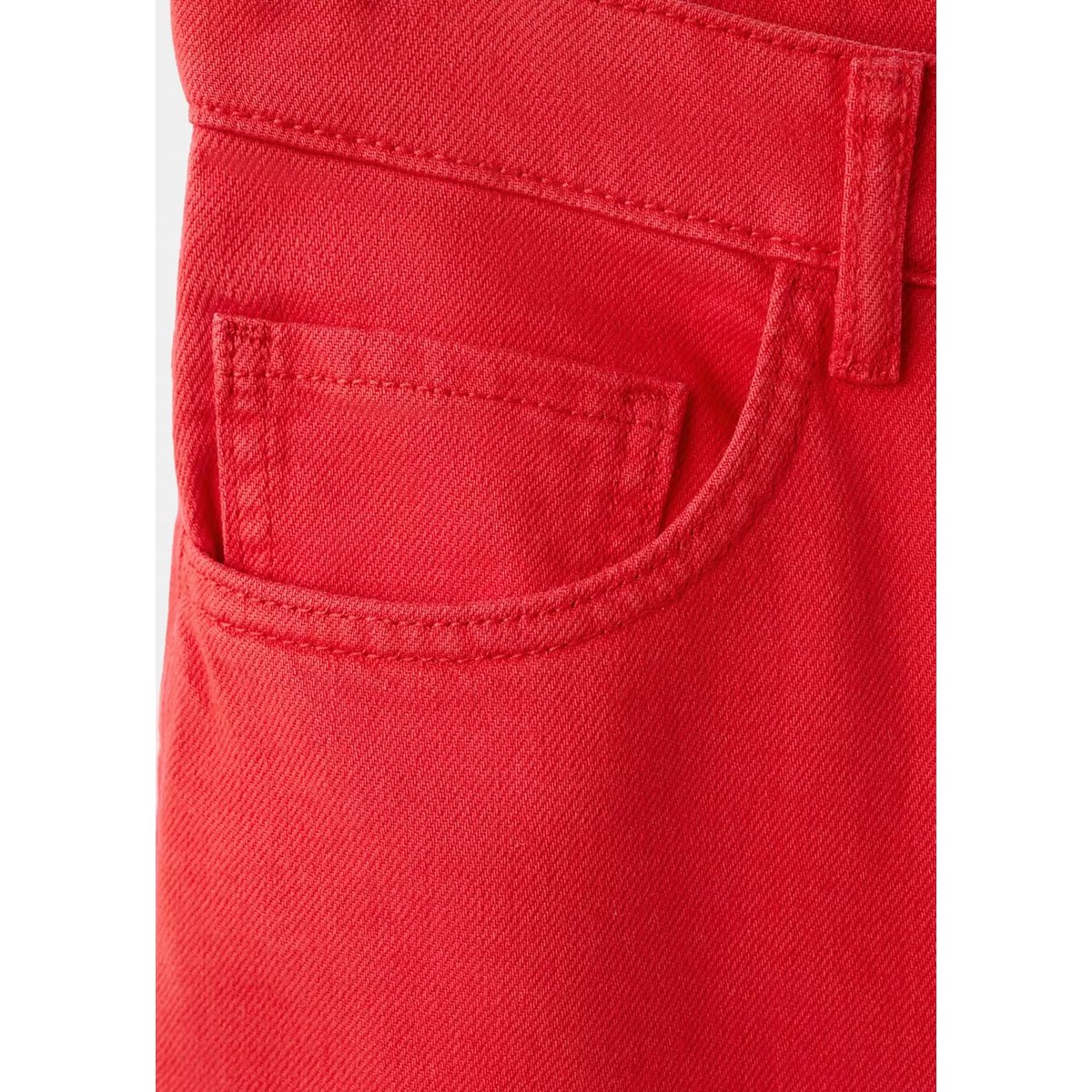 Jean large taille normale rouge, MANGO