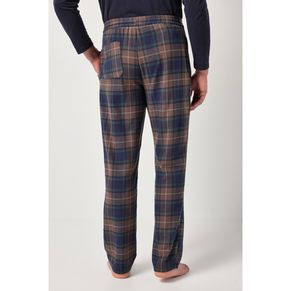 Pantalon de pyjama, flanelle à carreaux noisette, JP1880