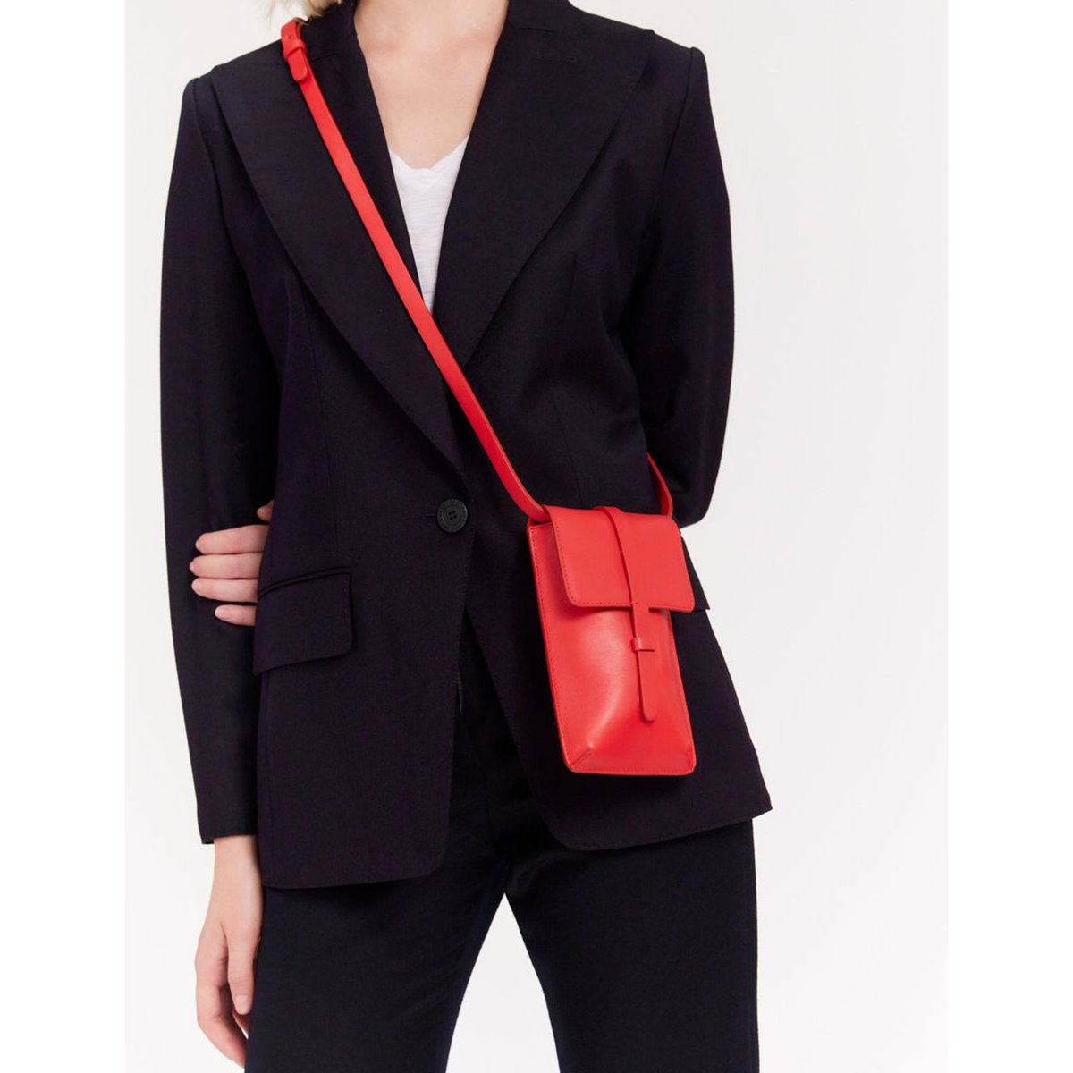Pochette léonore rouge, INES DE LA FRESSANGE PARIS