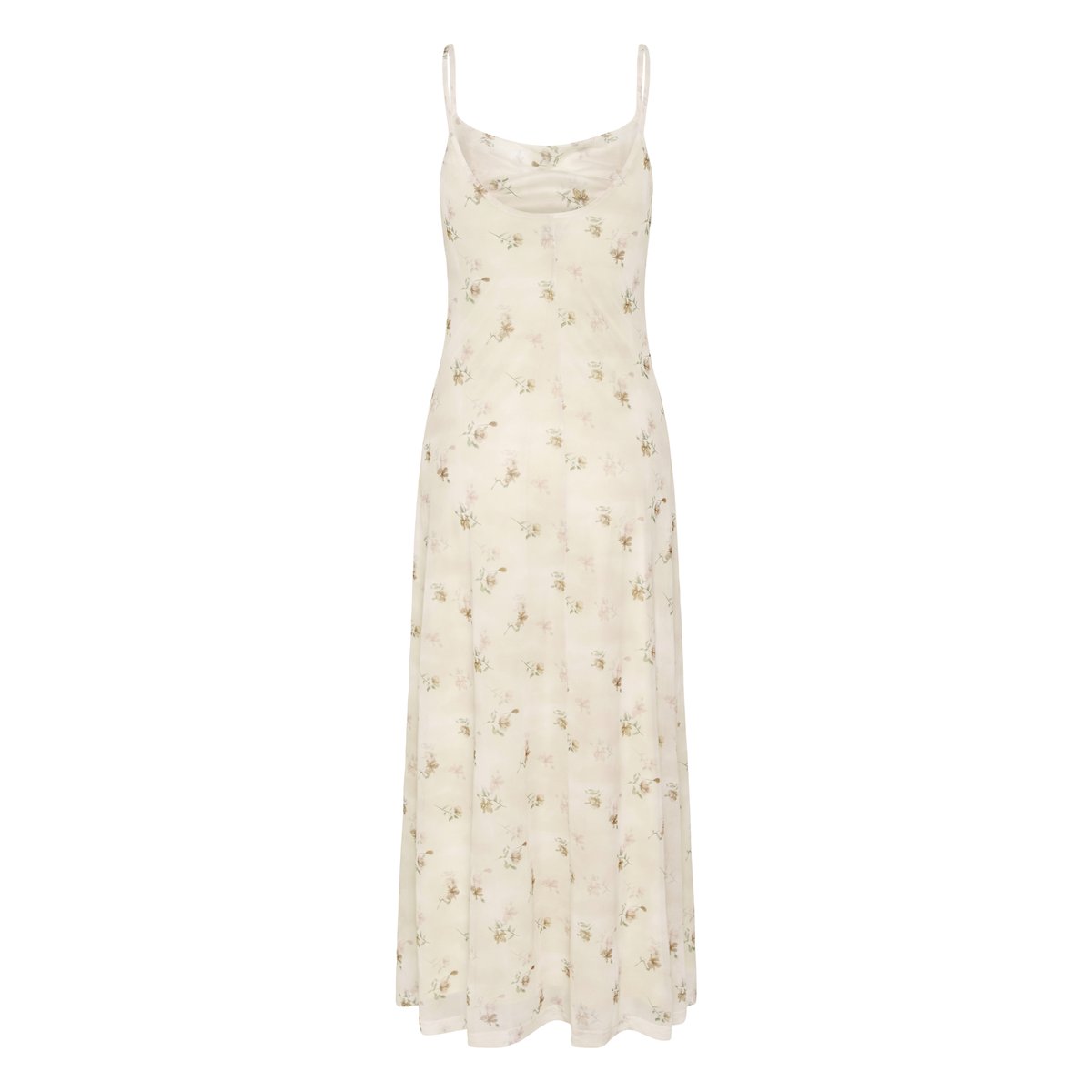 Robe blanc chalk/brown flowers, KAFFE