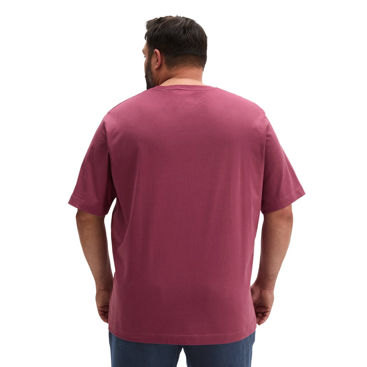 T-shirt à logo regular en pur coton bio rouge foncé, MARC O'POLO
