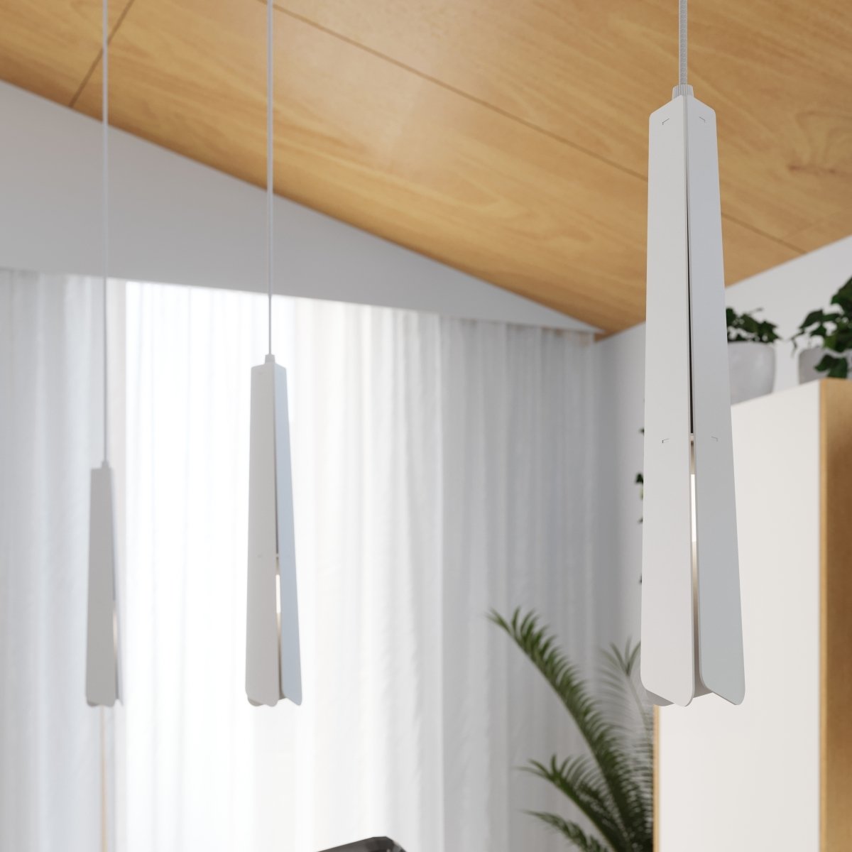 Suspension Acier Blanc G9 3 Prysm blanc, EDEN