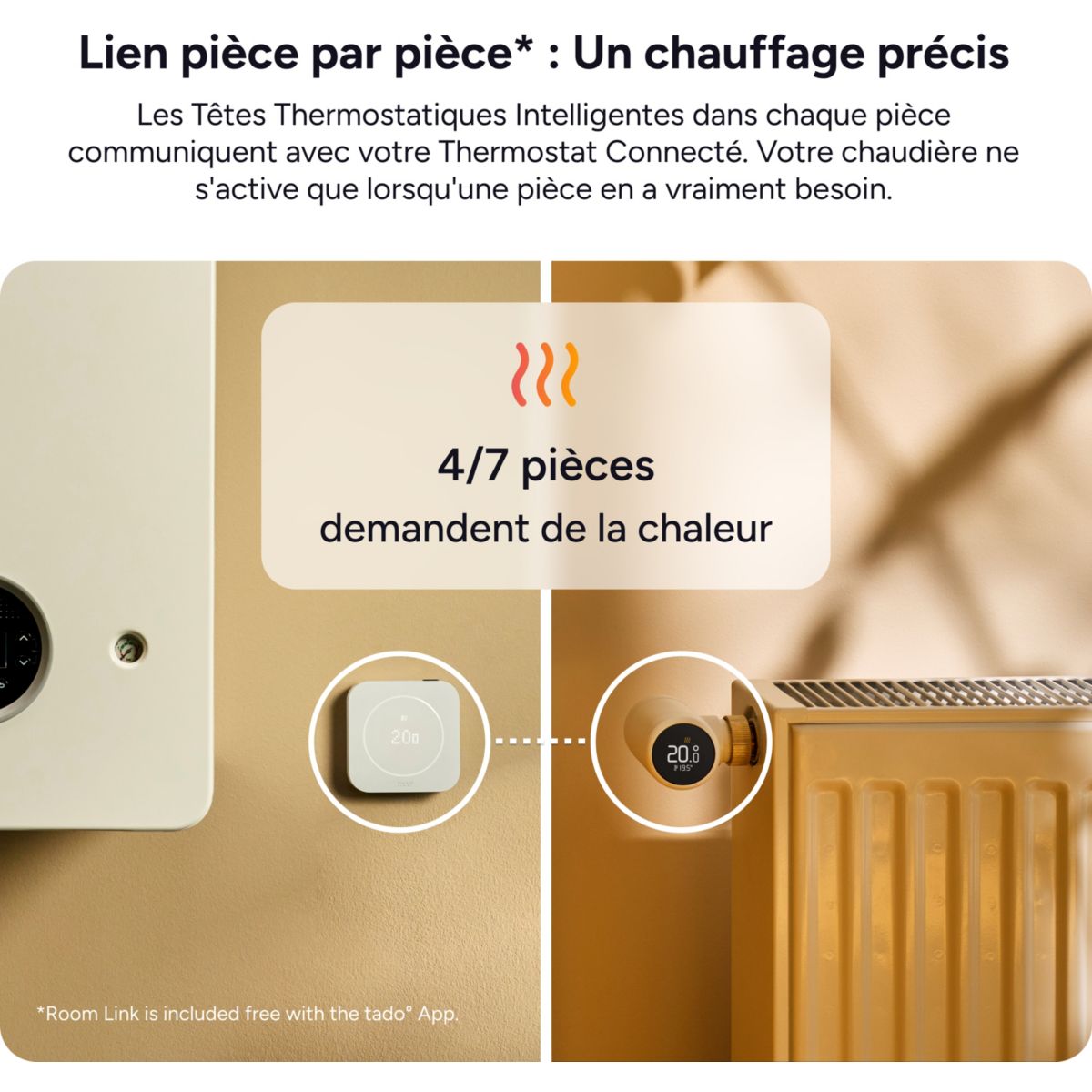 Thermostat connecté Filaire Kit de démarrage X (2e gén.) couleur unique, TADO