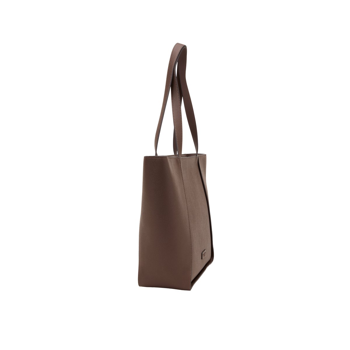 Sac cabas modèle Vera fabriqué à partir d'un substitut de cuir en polyester recyclé marron foncé, MARC O'POLO