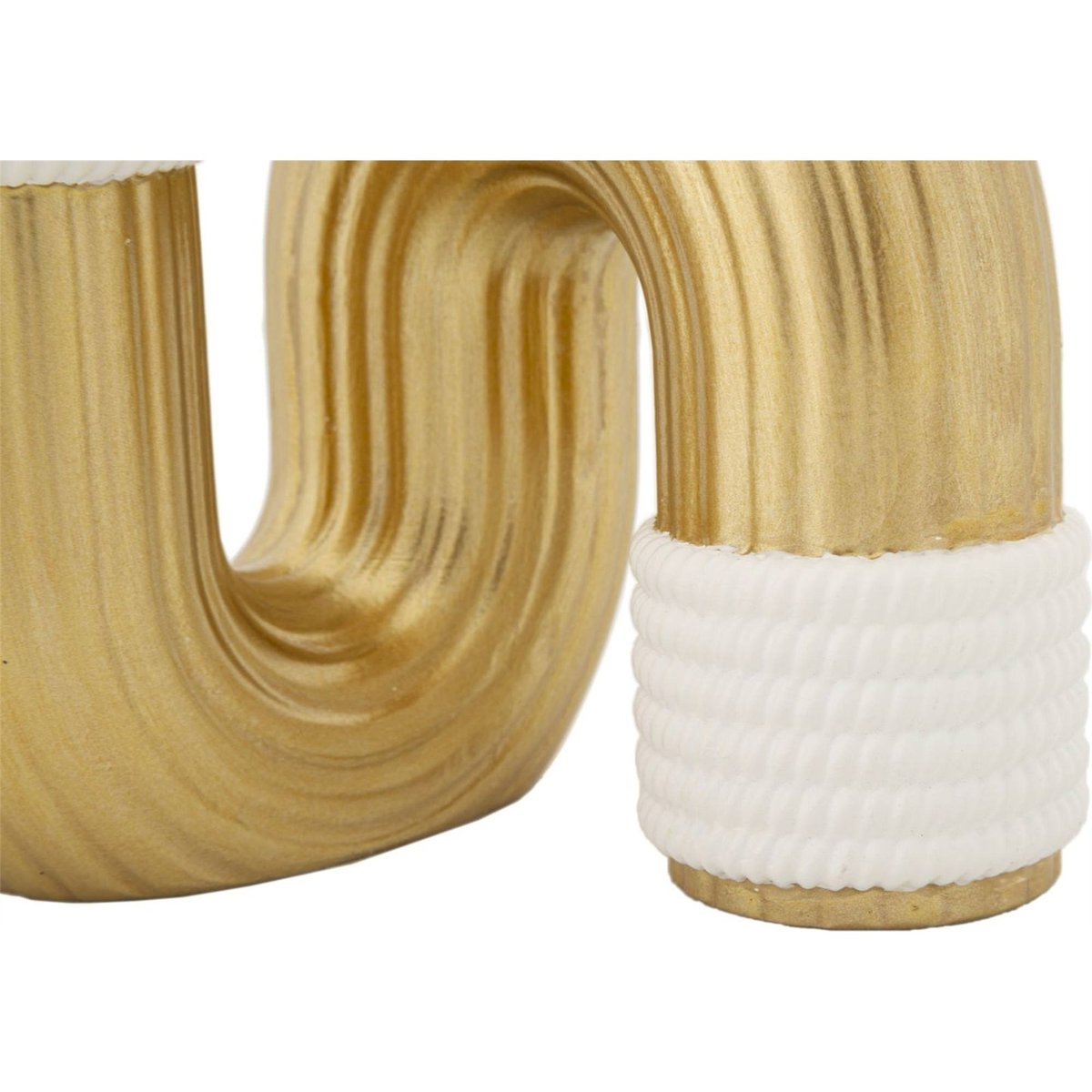 Vase sculptural reliefs texturés GLAM doré et blanc, RECOLLECTION