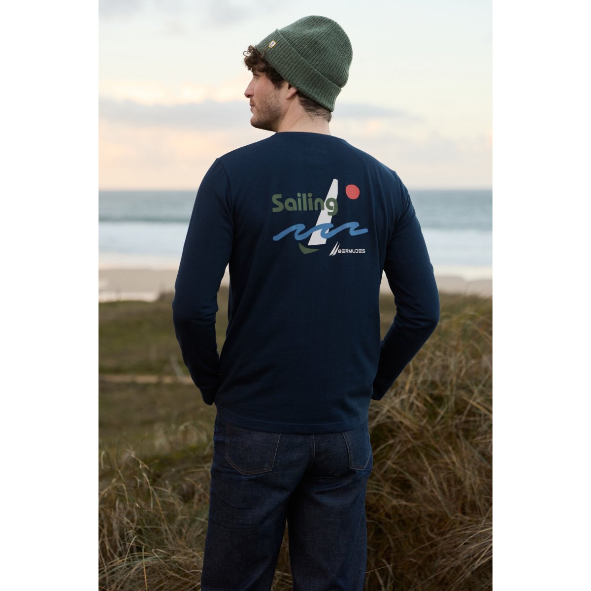 T-shirt manches longues VAMAN navy, BERMUDES