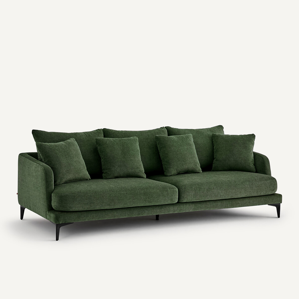 Canapé droit, 3 ou 4 places, en polyester mélangé, MODERNISTE vert forêt, EMMANUEL GALLINA X AM.PM