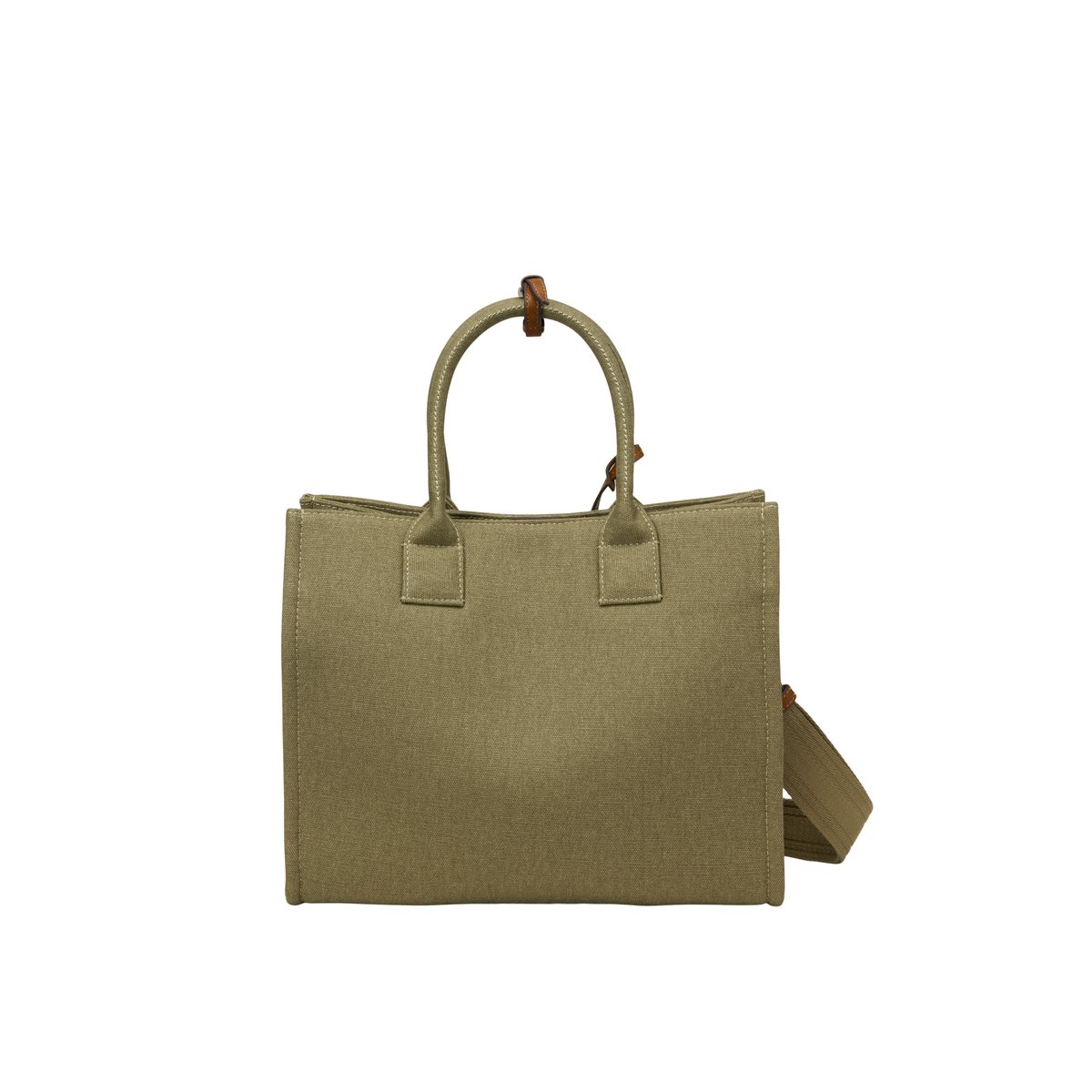 Shopper en toile modèle Mara moyen en coton organique robuste vert, MARC O'POLO
