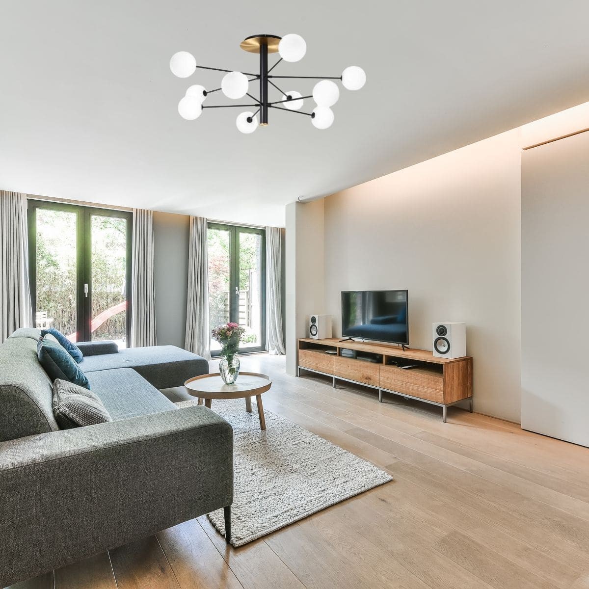 Plafonnier COSMOPOLITAN noir, IDEAL LUX