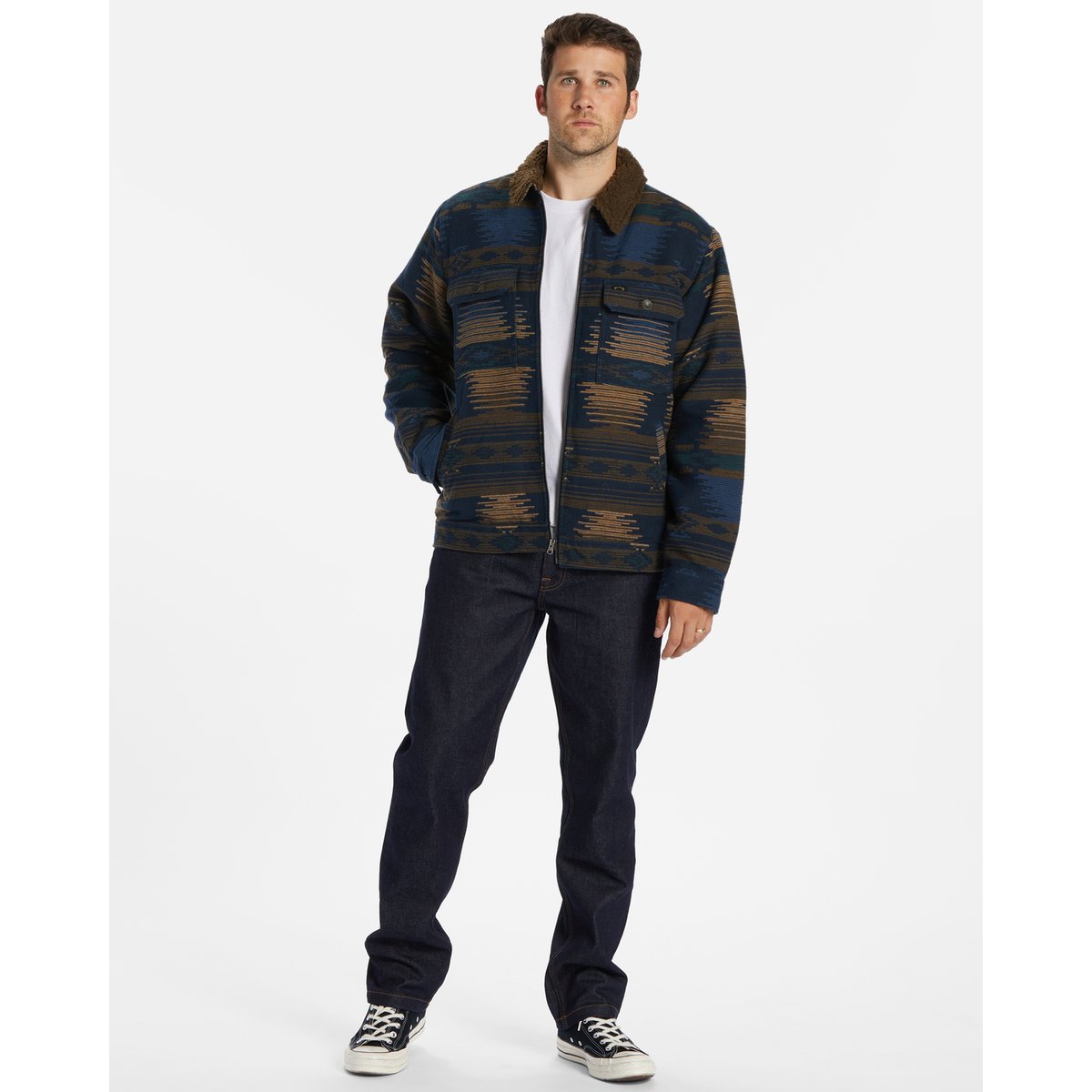 Veste doublée en sherpa BARLOW bleu navy, BILLABONG