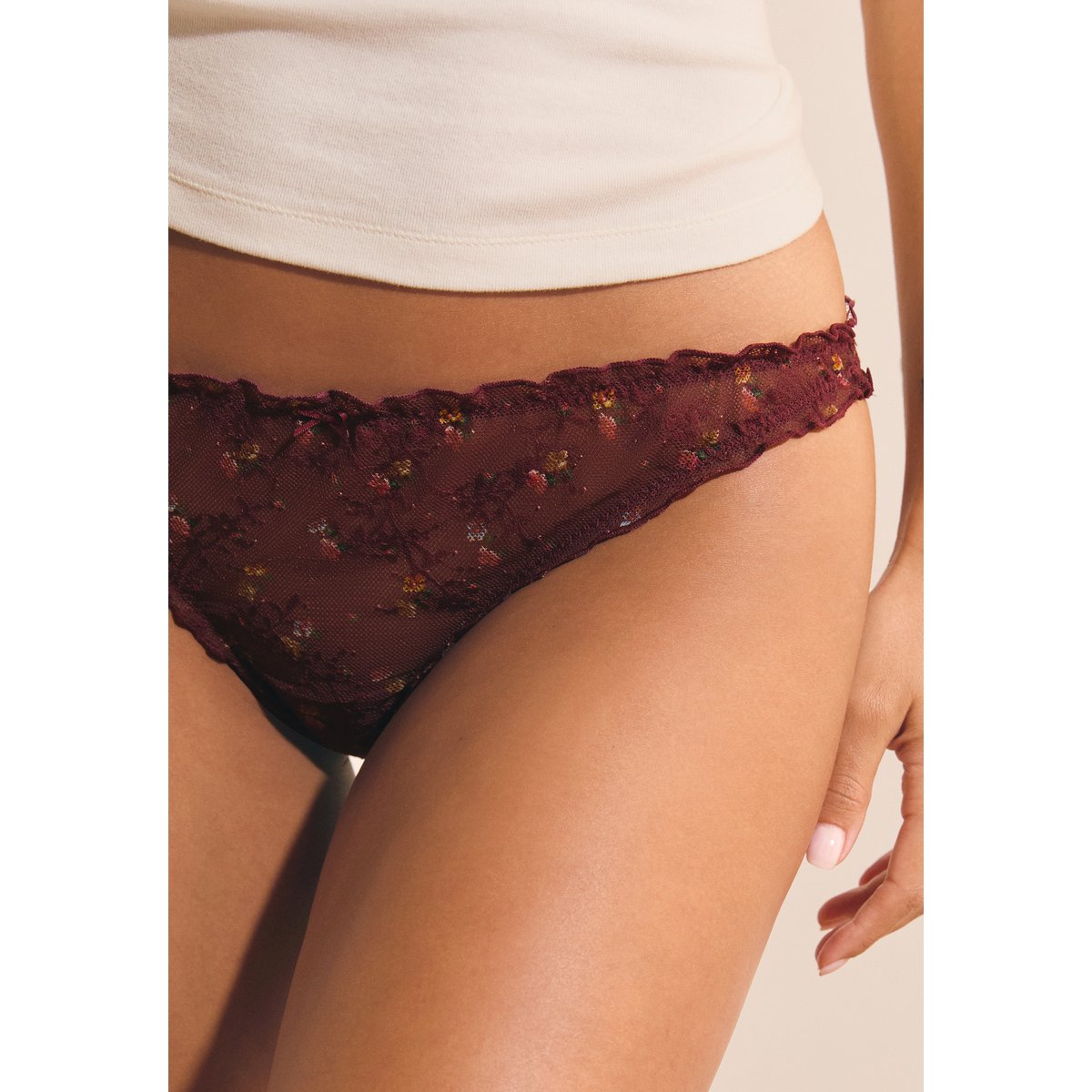 Culotte bloomer avec motif floral LOVELY imp fd brique, ETAM