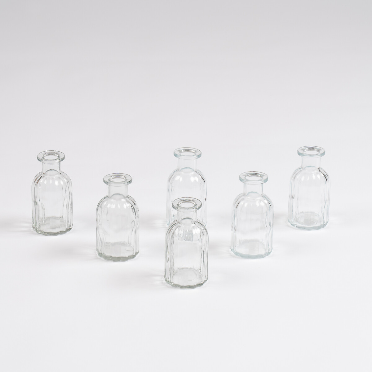 Set of 6 Mini Glass Vase transparent, SO'HOME