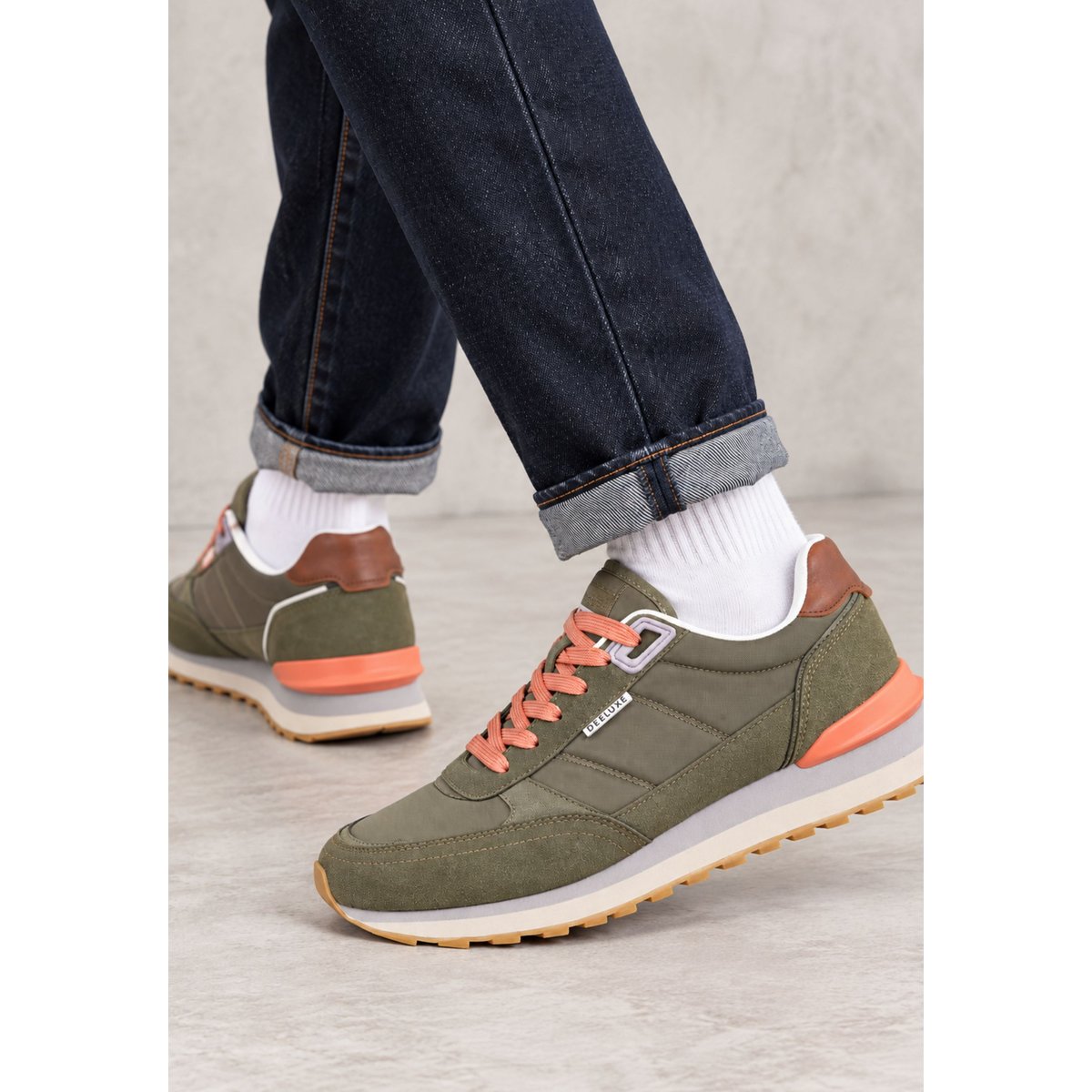 Baskets danilo homme esprit rétro DANILO kaki, DEELUXE