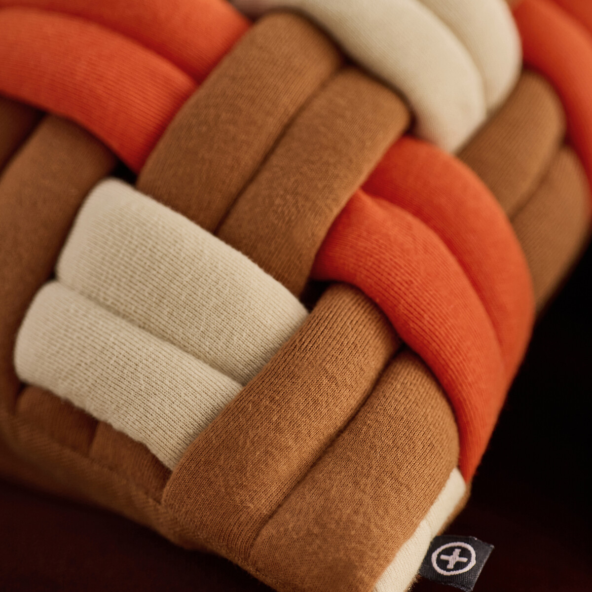MADE.COM Morven Cotton Jersey Feather Filled Cushion caramel             , MADE