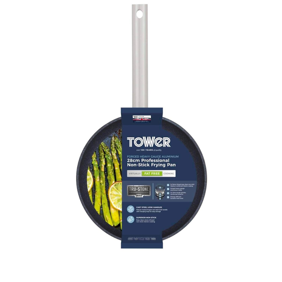 28cm TruStone Frying Pan black, TOWER