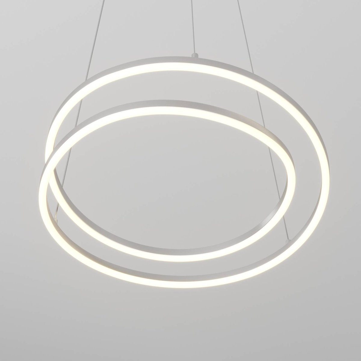 Suspension en aluminium moderneLED, Davian nickel satiné, LINDBY