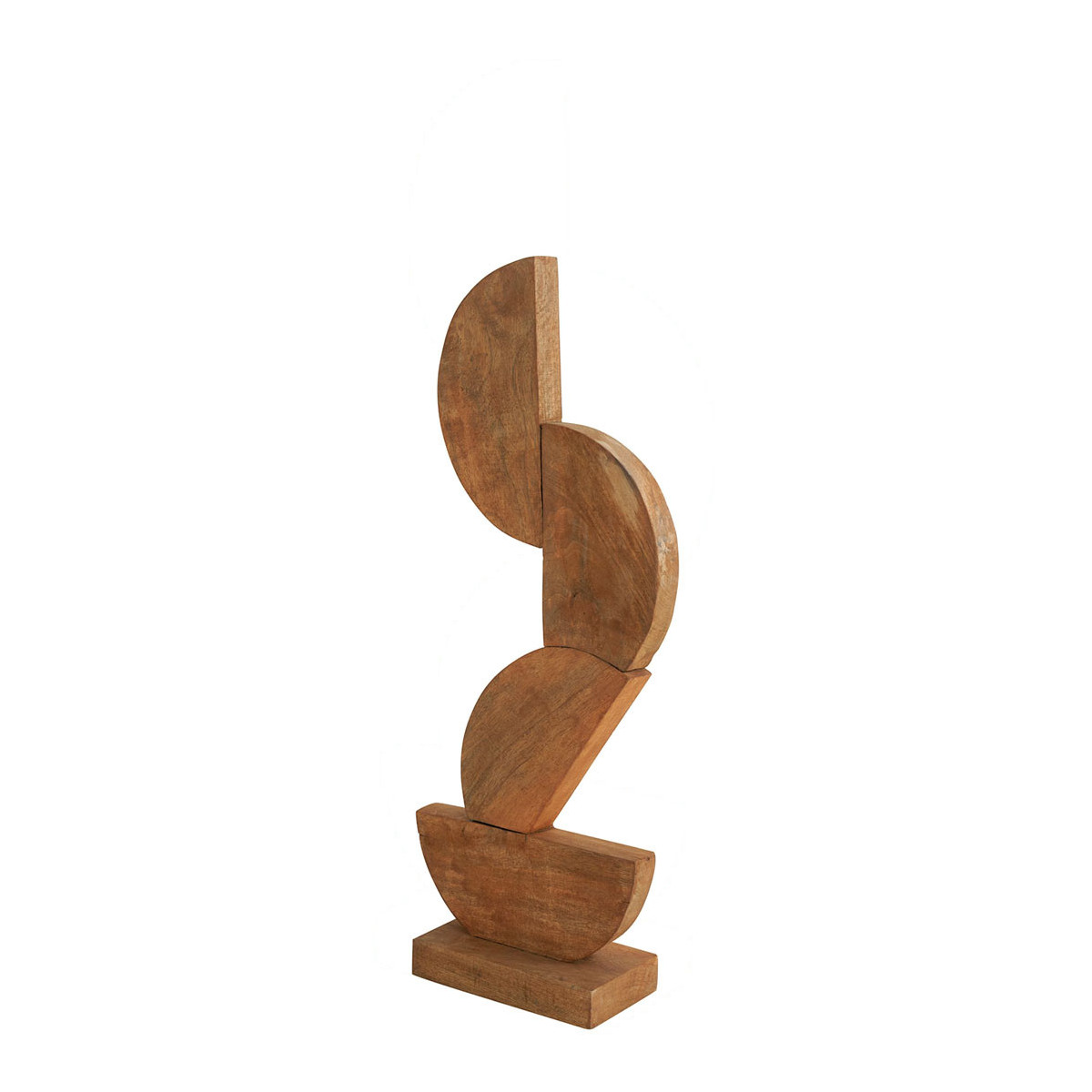 Statue PM manguier naturel - 21.5x9.5x57 marron, BLANC D’IVOIRE