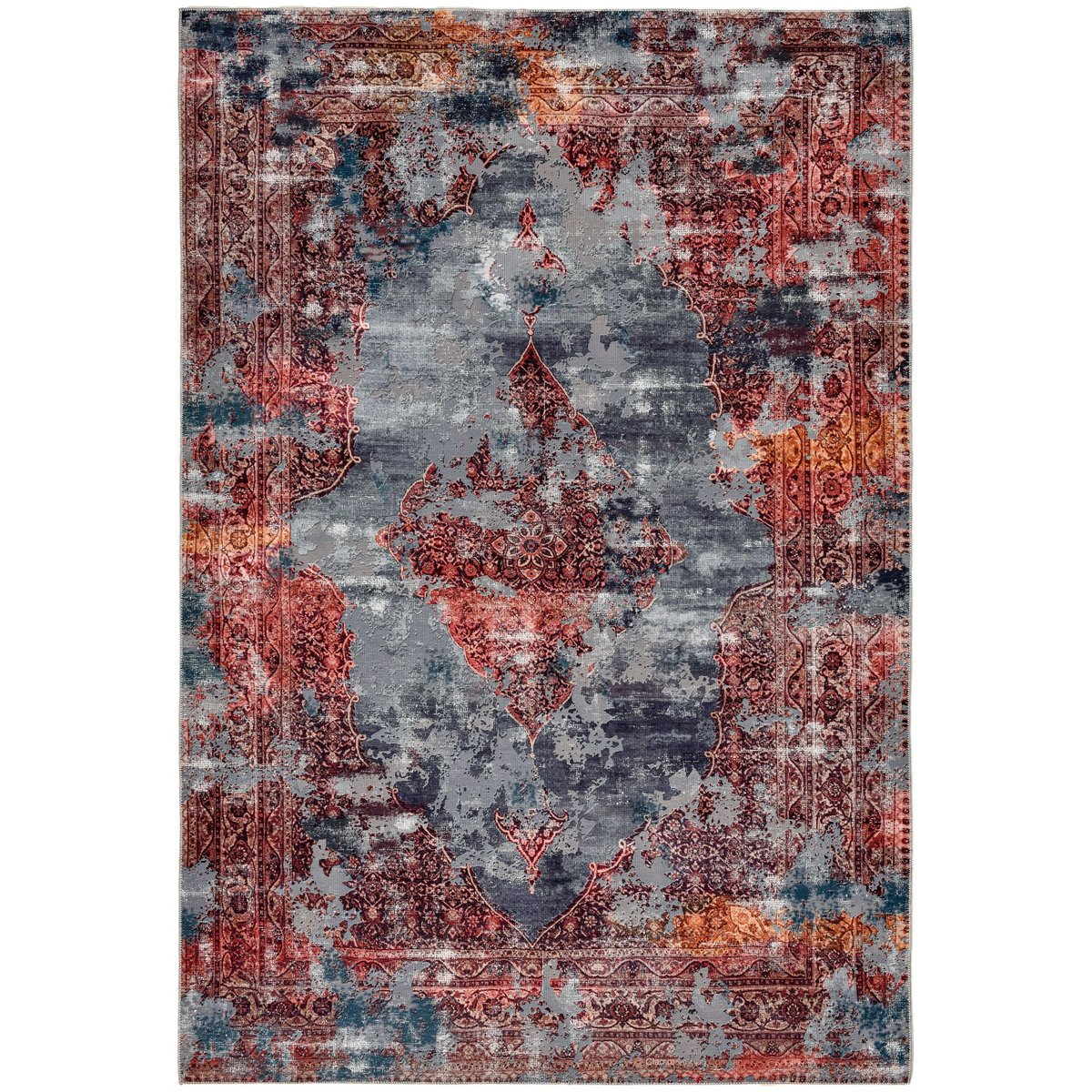 Tapis de salon imprimé - CECILIA orange, GINO FALCONE