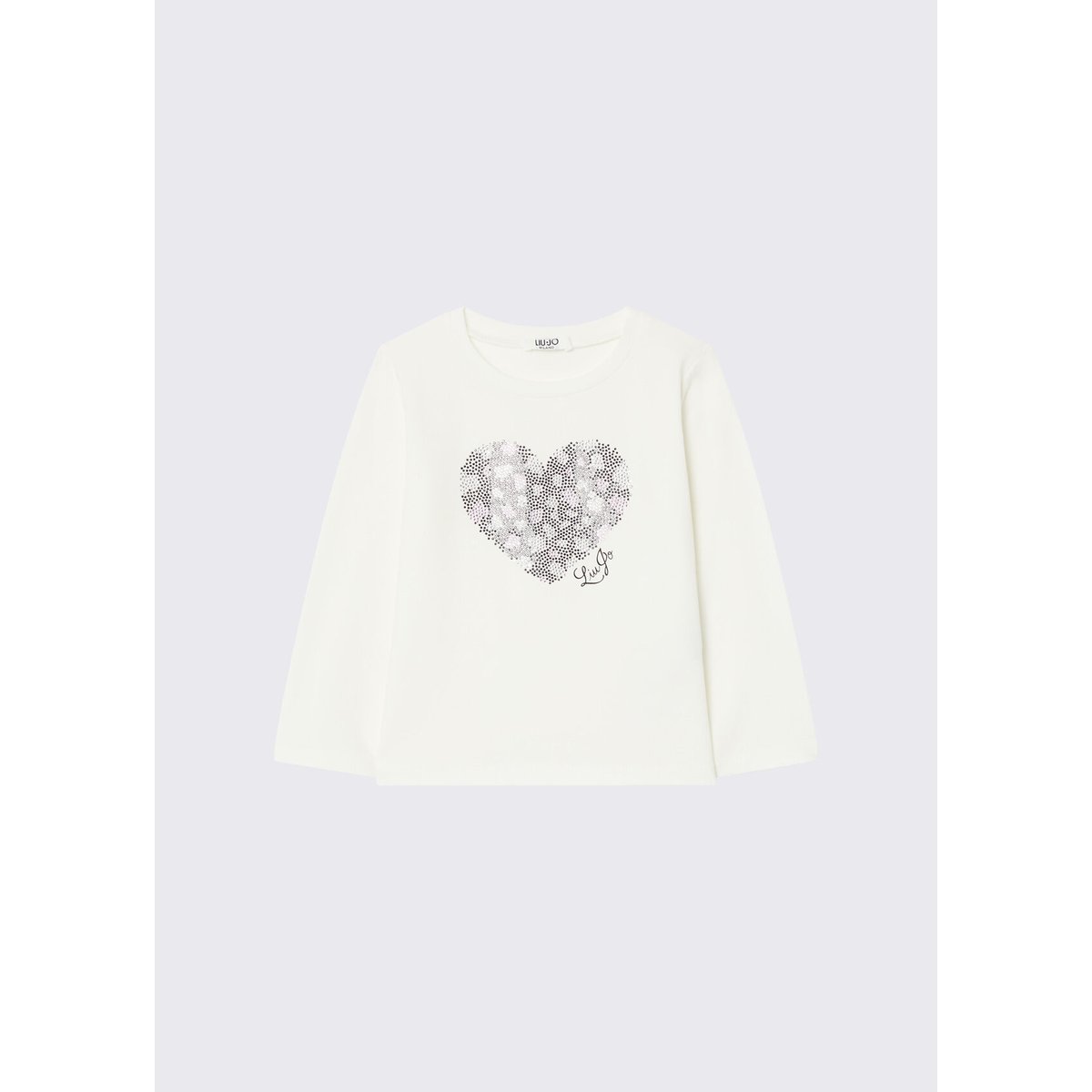 T-shirt en jersey avec imprimé blanc, LIU JO