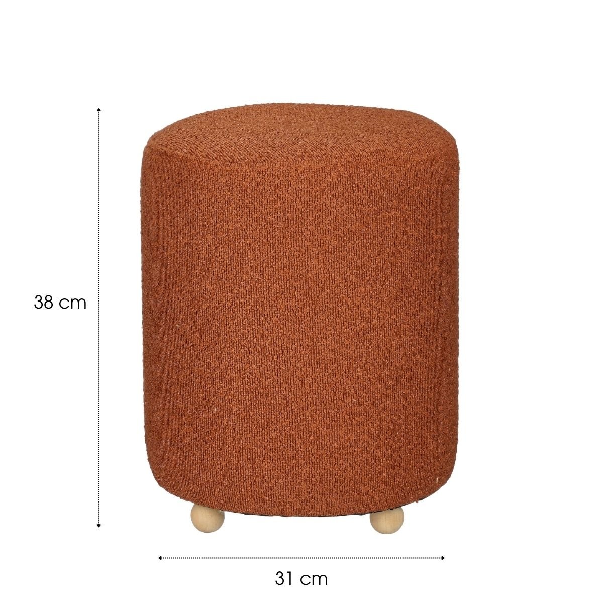 Tabouret YVES brun, MICA DECORATIONS