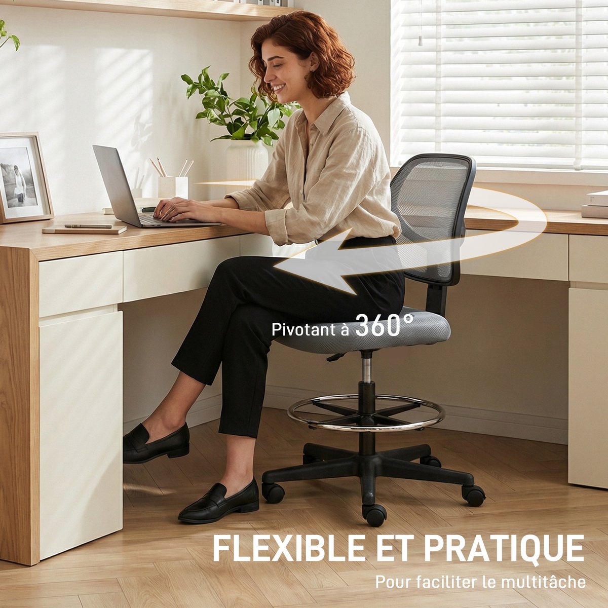 Président de la commission de rédaction Tissu gris foncé, HOMCOM