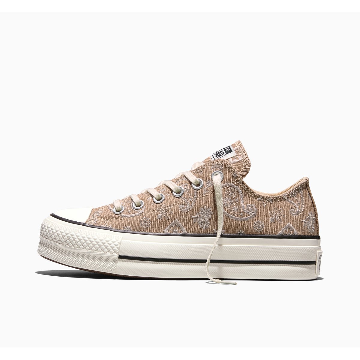 Baskets CHUCK TAYLOR ALL STAR LIFT PLATFORM EMBROIDERED PAISLEY vintage cargo/papyrus/black, CONVERSE