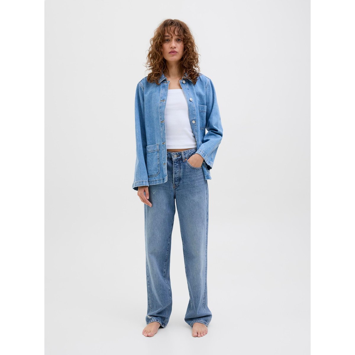 Jean À Coupe Ample medium blue denim, JJXX