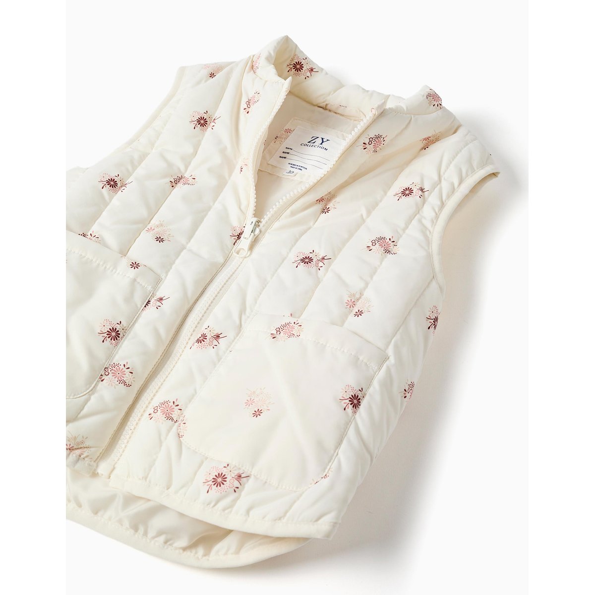 Parka 3-en-1 rembourrée avec capuche beige clair, ZIPPY