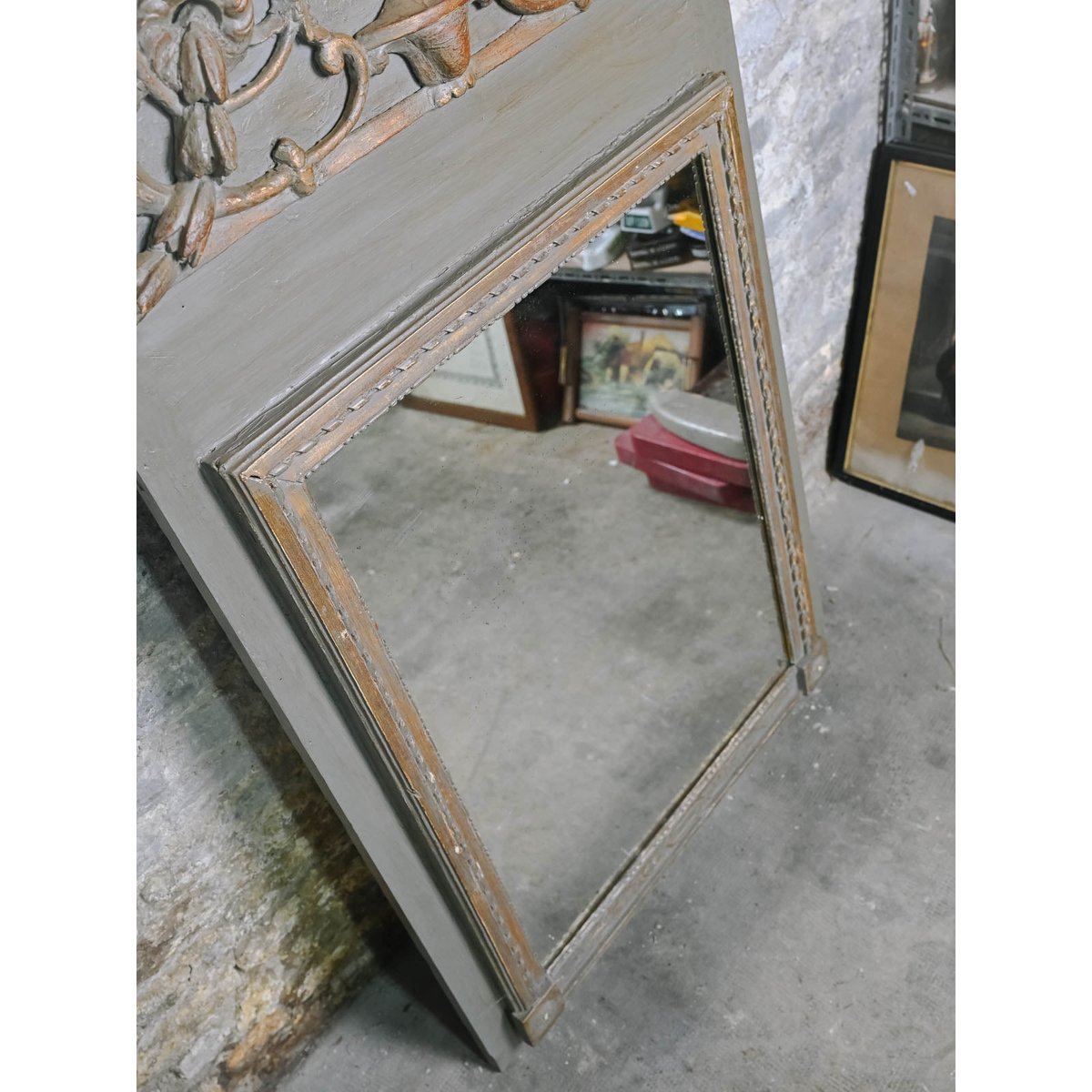 Miroir trumeau Georges N°1412 - Bon état gris, DEBONGOUT