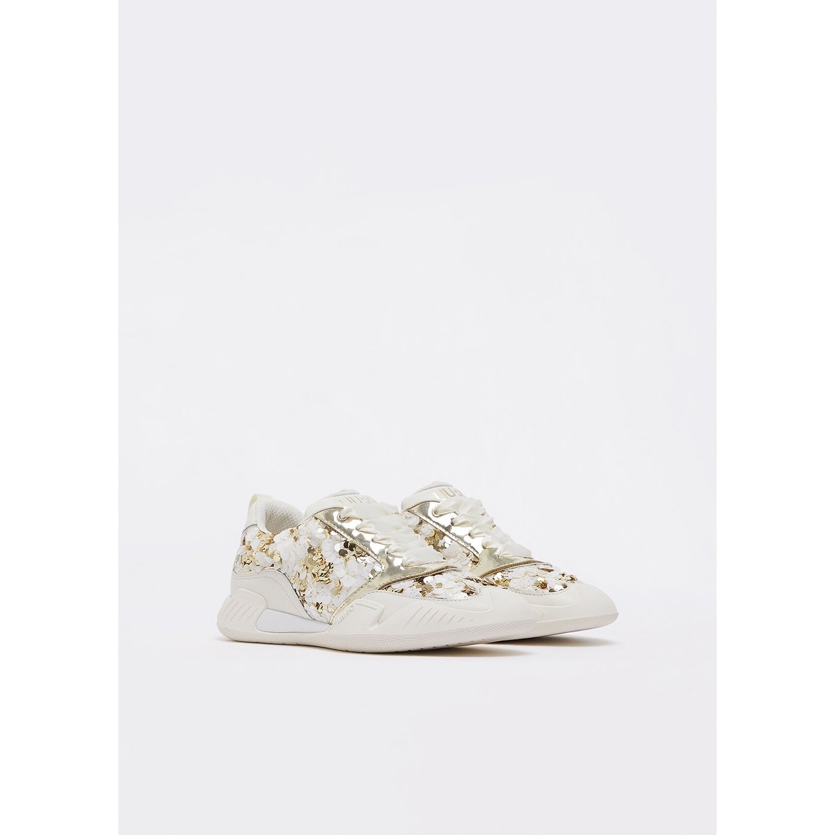 Sneakers avec paillettes blanc et or, LIU JO