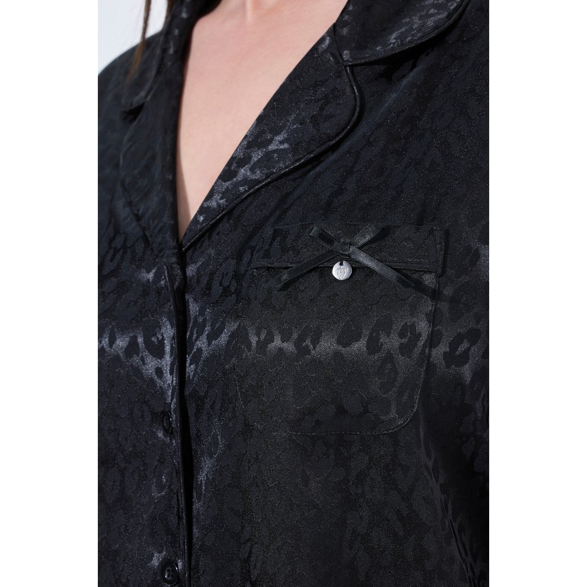 Chemise de nuit TruYou, motif léopard noir, ULLA POPKEN
