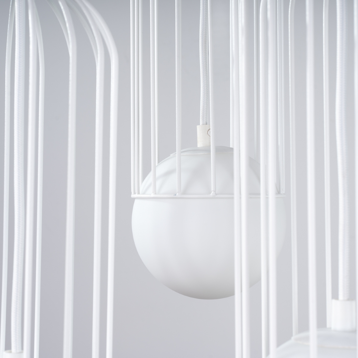 Lustre Acier Blanc G9 3 Brina blanc, EDEN
