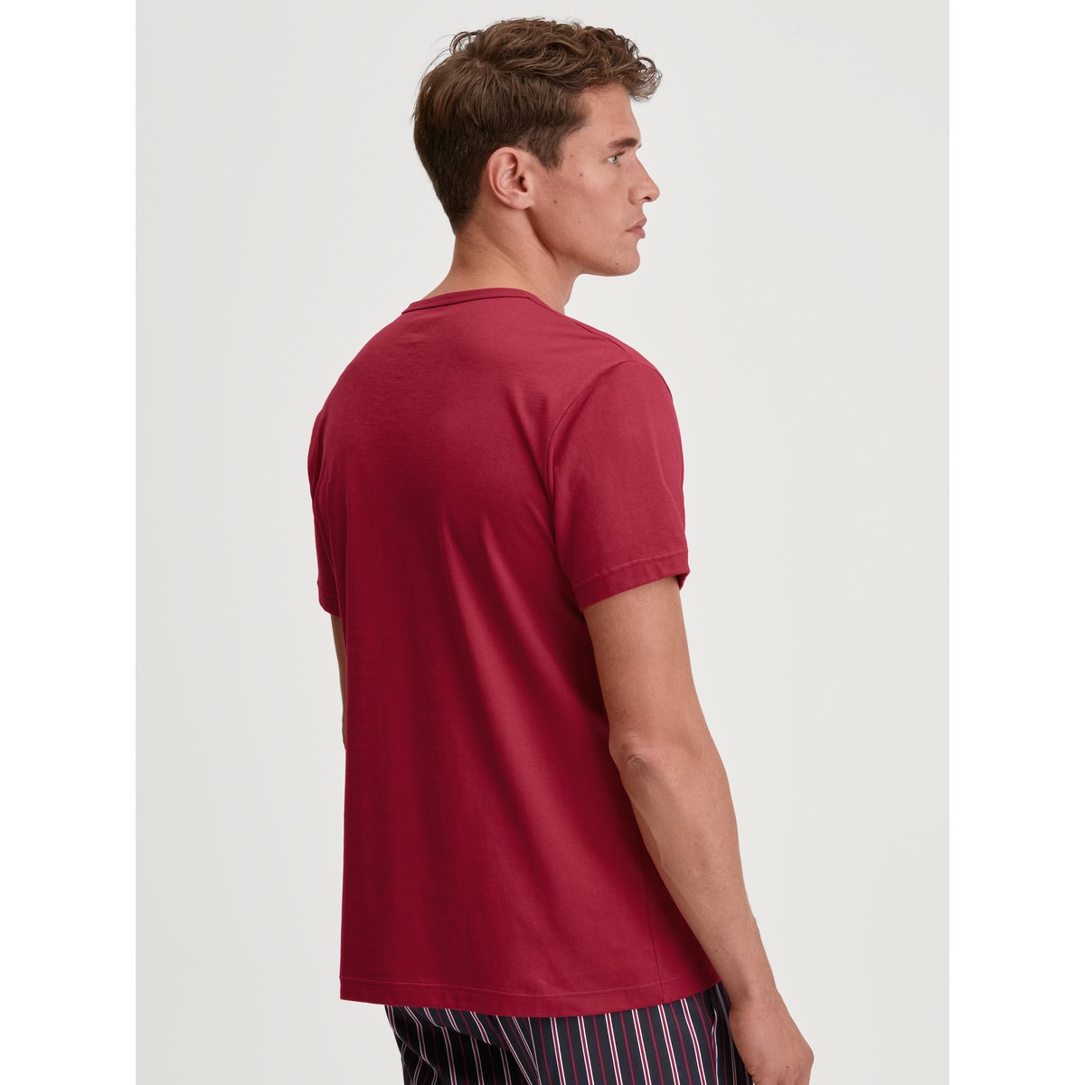 T-shirt manches courtes Coton RMX SLEEP LEISURE rio rouge, CALIDA