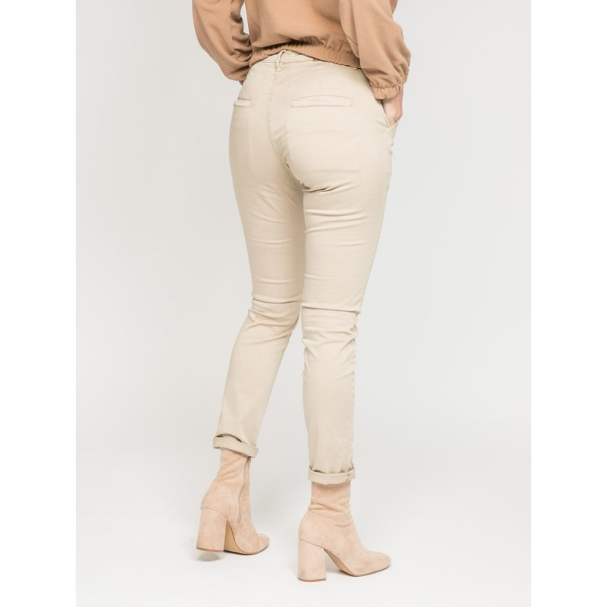 Pantalon Chino Slim Eterberk beige, DONA LISA