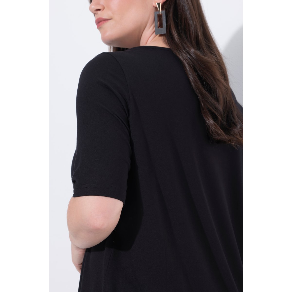 T-shirt manches courtes et encolure bateau noir, ULLA POPKEN