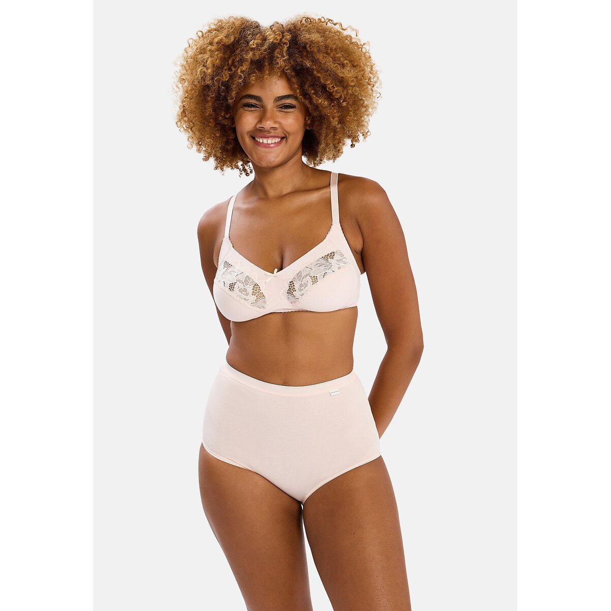 Confezione da 3 culotte alte Simplement Coton bio rosa, SANS COMPLEXE