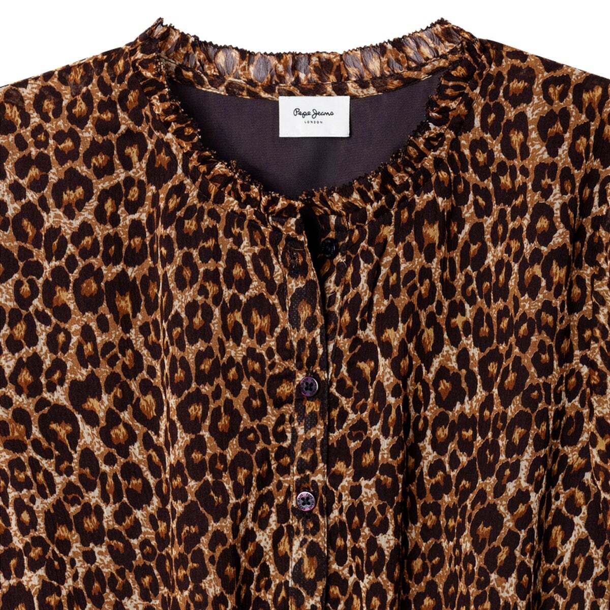 Robe Courte À Imprimé Animal beige malté, PEPE JEANS