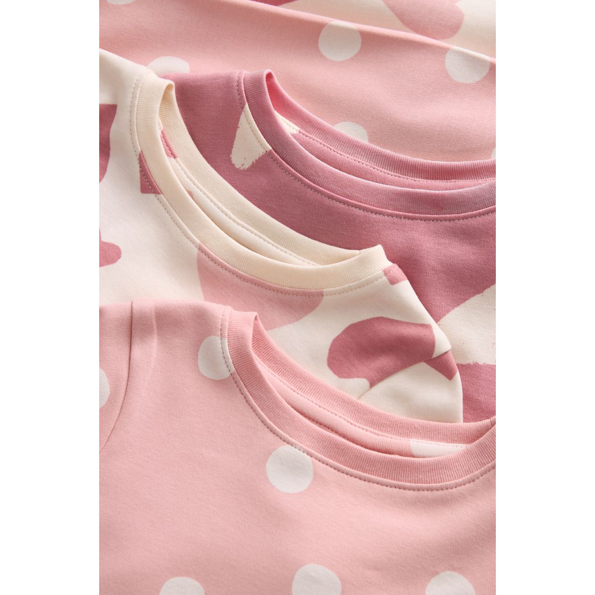 Pyjama confortable à étoile, lot de 3 rose/blanc, NEXT